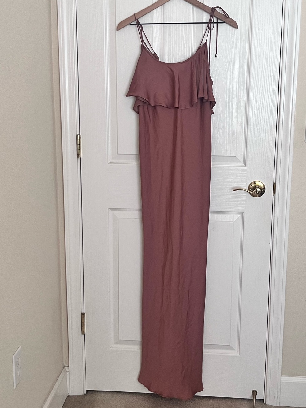 Free People Ruffle Maxi Dress — Mauve